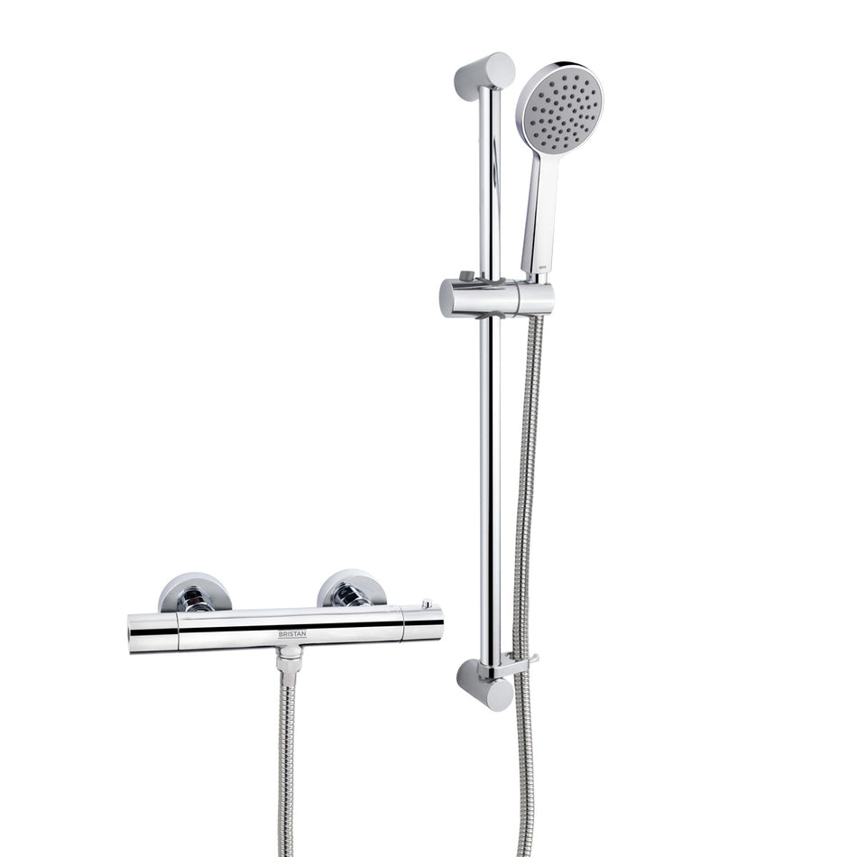 Bristan Zing Safe Touch Bar Mixer With Fast Fit Connections And Shower Kit - Chrome