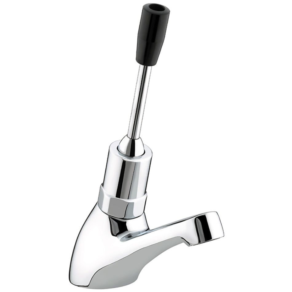 Bristan Single Timed Flow Toggle Control Basin Mixer Tap - Chrome